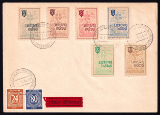 1946 Augsburg, Lithuania, Baltic DP Camp, Displaced Persons Camp, Cover (Wilhelm 1 - 6, CV $160)