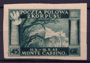 1945 45gr Barletta - Trani, Polish II Corps in Italy, Poland, DP Camp, Displaced Persons Camp (Wilhelm 1 I B, CV $130, MNH)