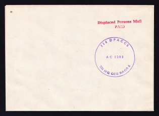 1949 Flesburg, Germany, Foreign Countries DP Camp, Displaced Persons Camp, Cover