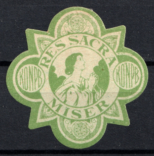 5k Lodz, to Help the Poor, Russian Poland, Mail Seal Label