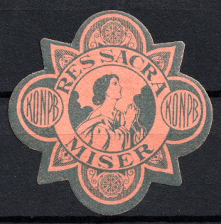 5k Lodz, to Help the Poor, Russian Poland, Mail Seal Label