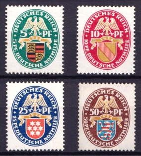1926 Weimar Republic, Germany (Mi. 398 - 401, Full Set, CV $290, MNH)