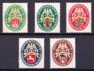 1928 Weimar Republic, Germany (Mi. 425 - 429, Full Set, CV $310)