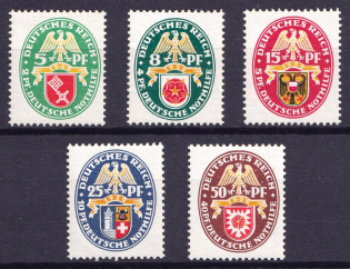 1929 Weimar Republic, Germany (Mi. 430 - 434, Full Set, CV $310, MNH)