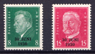 1930 Weimar Republic, Germany (Mi. 444 - 445, Full Set, CV $30, MNH)