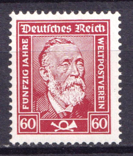 1924-28 60pf Weimar Republic, Germany (Mi. 362 y, Coated Paper, CV $180, MNH)