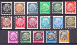 1933-36 Third Reich, Germany (Mi. 512 X - 528 X, Full Set, CV $100, MNH)
