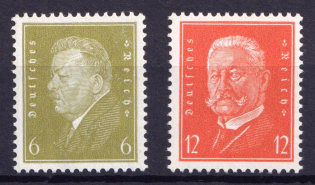 1932 Weimar Republic, Germany (Mi. 465 - 466, Full Set, CV $30, MNH)