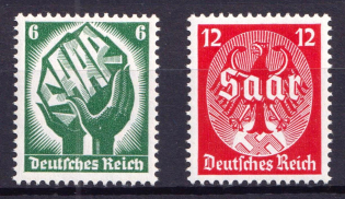 1934 Third Reich, Germany (Mi. 544 - 545, Full Set, CV $120, MNH)
