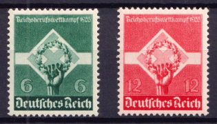 1935 Third Reich, Germany (Mi. 571 - 572, Full Set, CV $30, MNH)