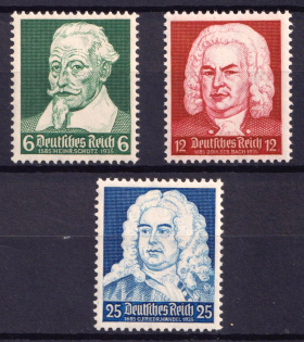 1935 Third Reich, Germany (Mi. 573 - 575, Full Set, CV $40, MNH)