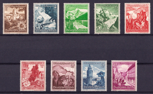 1938 Third Reich, Germany (Mi. 675 - 683, Full Set, CV $130, MNH)
