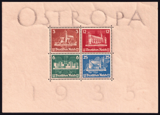 1935 Third Reich, Germany, Souvenir Sheet 'OSTROPA' (Mi. Bl. 3, CV $1,430, MNH)