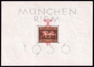 1937 Third Reich, Germany, Souvenir Sheet (Mi. Bl. 10, CV $230, MNH)