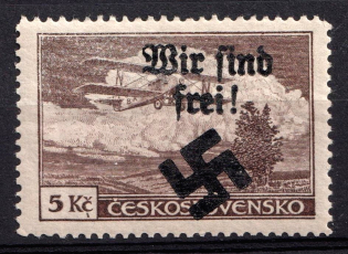 1939 5k Moravia-Ostrava, Bohemia and Moravia, Germany Local Issue (Mi. 25 A a, Type II, CV $880, MNH)