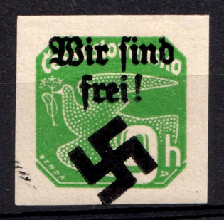 1939 9h Moravia-Ostrava, Bohemia and Moravia, Germany Local Issue (Mi. 35, Type II, CV $110, MNH)