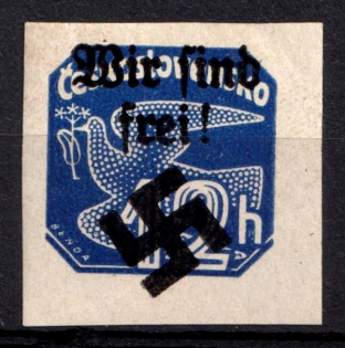 1939 12h Moravia-Ostrava, Bohemia and Moravia, Germany Local Issue (Mi. 37, Type II, CV $110, MNH)