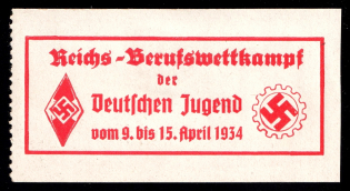 1934 'Professional Competition the German Youth', Swastika, Third Reich Propaganda, Cinderella, Nazi Germany