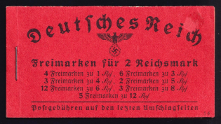 1940-41 Compete Booklet with stamps of Third Reich, Germany, Excellent Condition (Mi. MH 39.4, CV $590)