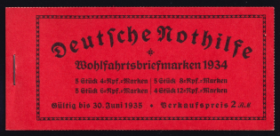 1934 Compete Booklet with stamps of Third Reich, Germany, Excellent Condition (Mi. MH 40, CV $520)