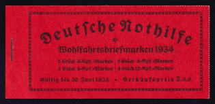 1934 Compete Booklet with stamps of Third Reich, Germany, Excellent Condition (Mi. MH 40.4, CV $520)