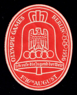 1936 'Olympic Games in Berlin', Third Reich Propaganda, Label, Nazi Germany (MNH)