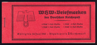 1940 Compete Booklet with stamps of Third Reich, Germany, Excellent Condition (Mi. MH 47, CV $170)