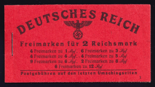 1941 Compete Booklet with stamps of Third Reich, Germany, Excellent Condition (Mi. MH 48, CV $210)