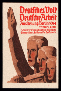 1934 'German People, German Work', Berlin, Third Reich Propaganda, Cinderella, Nazi Germany (MNH)