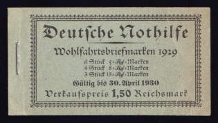 1929 Compete Booklet with stamps of Weimar Republic, Germany, Excellent Condition (Mi. MH 28.1, CV $720)