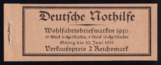 1930 Compete Booklet with stamps of Weimar Republic, Germany, Excellent Condition (Mi. MH 29, CV $590)