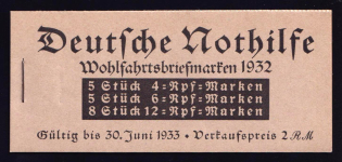 1932 Compete Booklet with stamps of Weimar Republic, Germany, Excellent Condition (Mi. MH 31, CV $390)