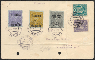 1918 Lviv (Ukraine) - Vienna, Austria, Airmail Cover (Scott C1 - C3)