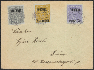 1918 Lviv (Ukraine), Airmail Cover (Scott C1 - C3)