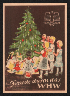 1937-38 'Winter Relief of the German People (WHW)' Issue, Swastika, Third Reich Propaganda, Card, Nazi Germany