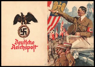 1938 'Deutsche Reichspost', Swastika, Third Reich Propaganda, Special Telegram, Nazi Germany, Very Scarce
