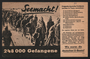 'Third Reich Sea Power!', Tunisian Campaign, WWII Germany, Leaflet