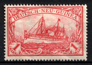 1900-01 1m New Guinea, German Colonies, Kaiser’s Yacht, Germany (Mi. 16)
