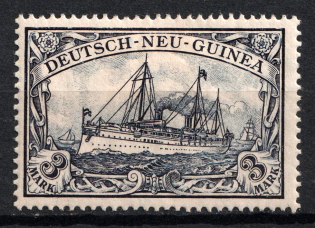 1900-01 3m New Guinea, German Colonies, Kaiser’s Yacht, Germany (Mi. 18)