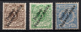 1897-99 South West Africa, German Colonies, Germany (Mi. 1 - 2, 4, CV $30)