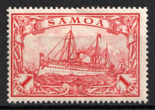1900-01 1m Samoa, German Colonies, Kaiser’s Yacht, Germany (Mi. 16)