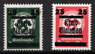 1945 Glauchau (Saxony), Germany Local Post (Mi. 32, 37, CV $100, MNH)