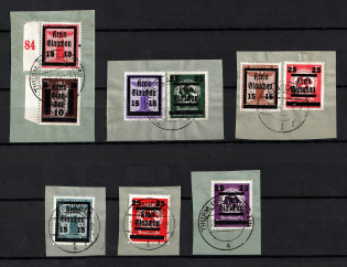 1945 Glauchau (Saxony), Germany Local Post (Mi. 2, 21 - 22, 24, 26, 32 - 33, 36 - 37, Canceled, CV $350)