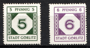 1945 Gorlitz, Germany Local Post (Mi. 9 x - 10 x, Signed)