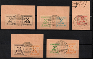 1945 Grosraschen, Germany Local Post (Mi. 31 - 37, 39 - 40, Canceled)