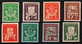 1946 Lubbenau (Spreewald), Germany Local Post (Mi. 1 B - 8 B, Full Set, CV $50, MNH)