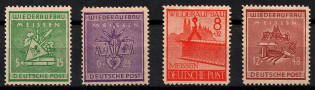 1945 Meissen, Germany Local Post (Mi. 35 A - 38 A, Full Set)