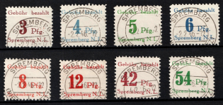 1945 Spremberg (Lower Lusatia), Germany Local Post (Mi. 7 A - 14 A, Full Set, Canceled)