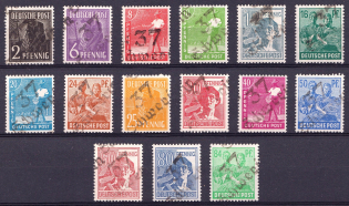 1948 District 37 Schwerin Main Post Office, Schwerin Emergency Issue, Soviet Russian Zone of Occupation, Germany