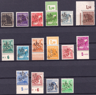 1948 District 16 Erfurt Main Post Office, Gera Emergency Issue, Soviet Russian Zone of Occupation, Germany (MNH)